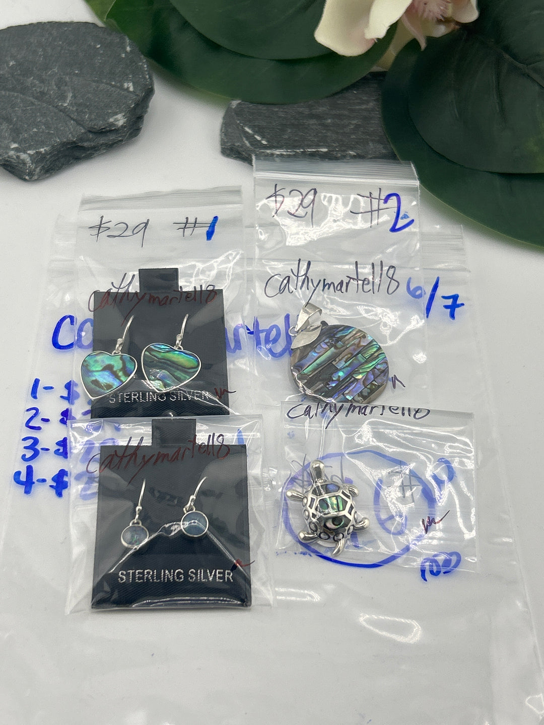 RESERVED FOR: cathymartell8 - 6/7/2025 FL tiktok Live Show - 4 Sterling Silver Items
