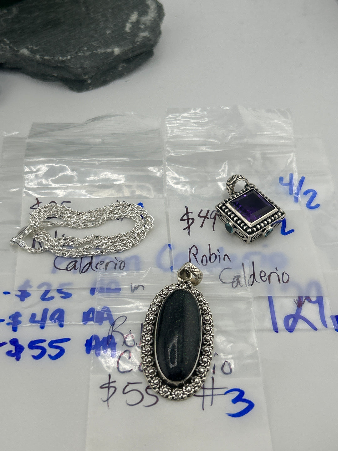 RESERVED FOR: Robin Calderio- 4/2/2025 Tiktok Live Show - 3 Sterling Silver Items