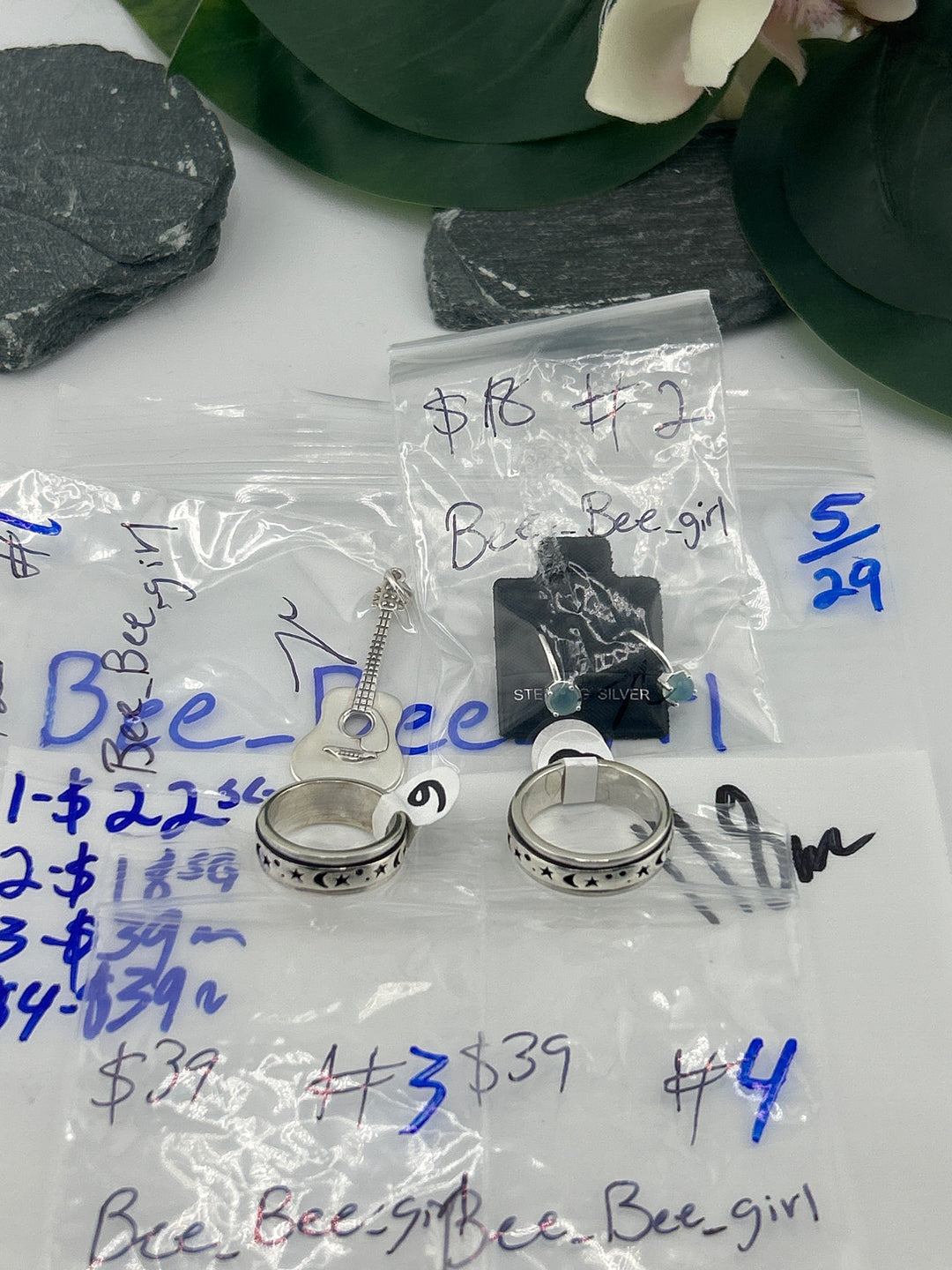 RESERVED FOR: Bee_Bee_girl - 5/29/2025 tiktok Live Show - 4 Sterling Silver Items