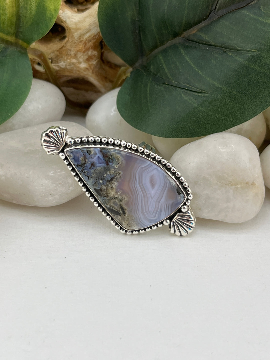 FB Purple Moss Agate Ring