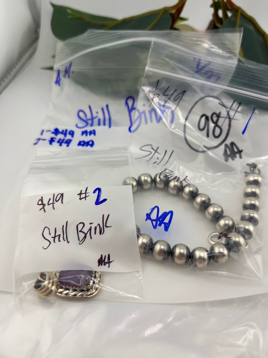 RESERVED FOR: Still Bink - 4/22/2025 tiktok A.M Live Show - 2 Sterling Silver Items