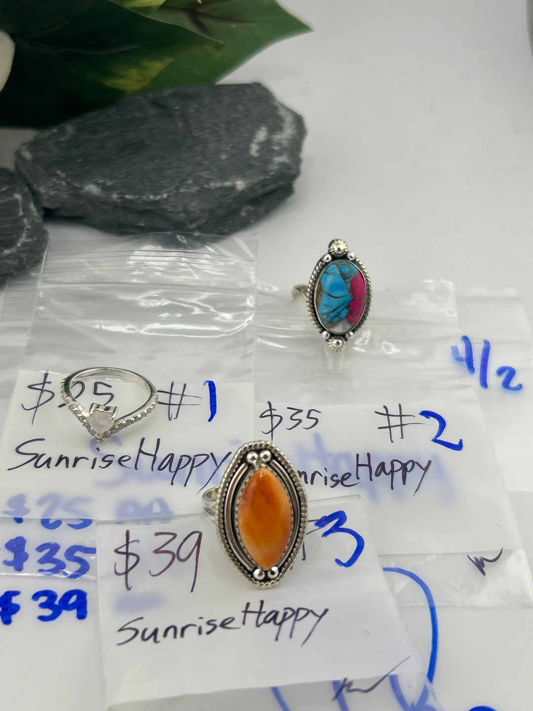 RESERVED FOR: SunriseHappy- 4/2/2025 Tiktok Live Show - 3 Sterling Silver Items