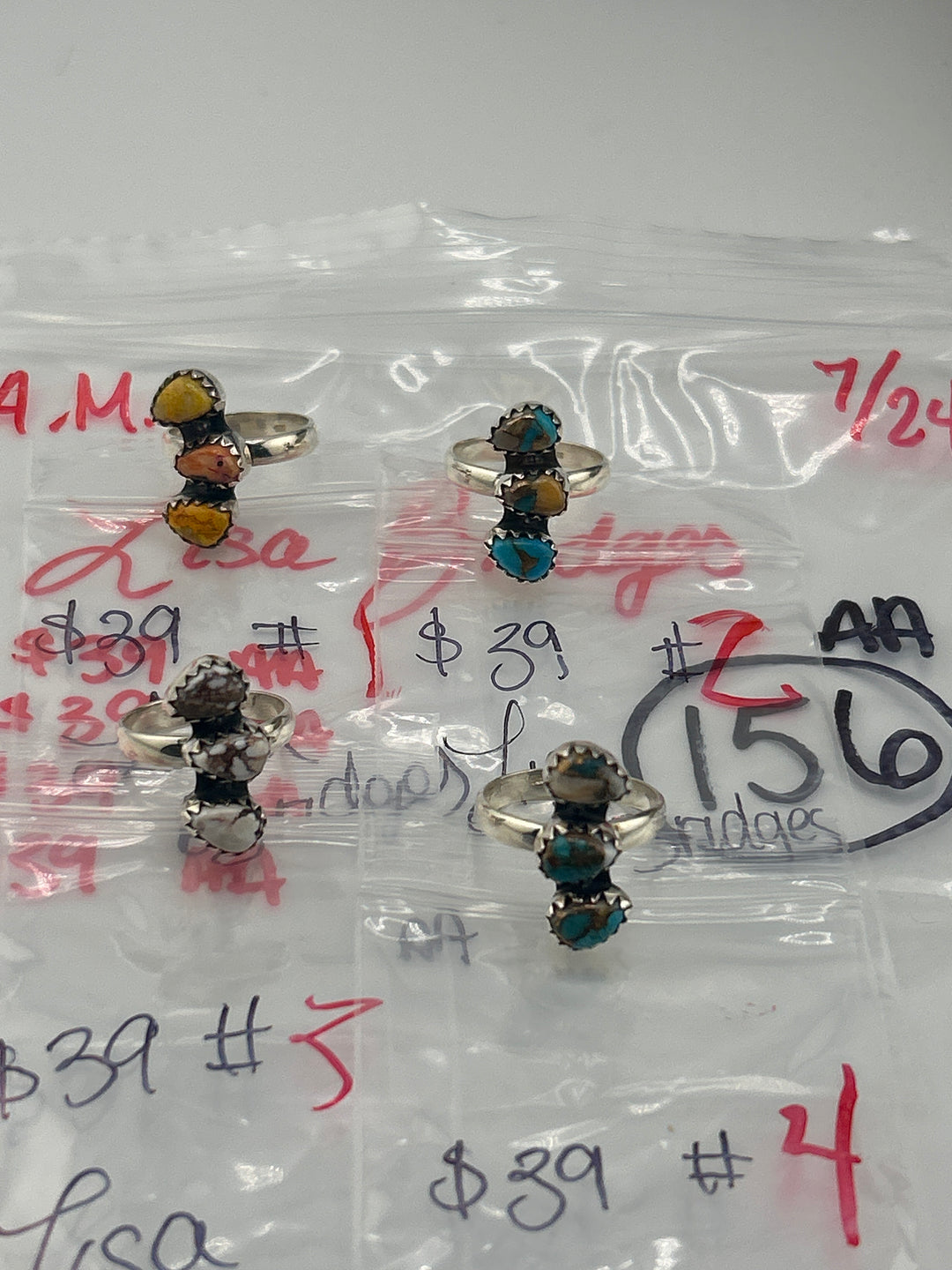 AM SHOW 48HR - RESERVED FOR: Lisa Bridges - 7/24/2025 FL tiktok Live Show - 4 Sterling Silver Items