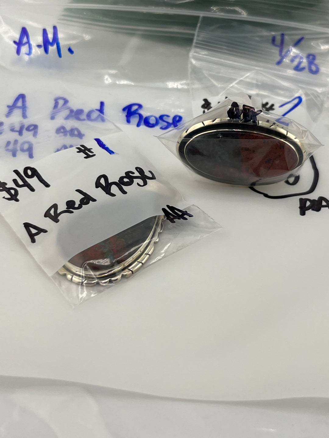 RESERVED FOR: A Red Rose  - 4/28/2025 tiktok Live Show - 2 Sterling Silver Items