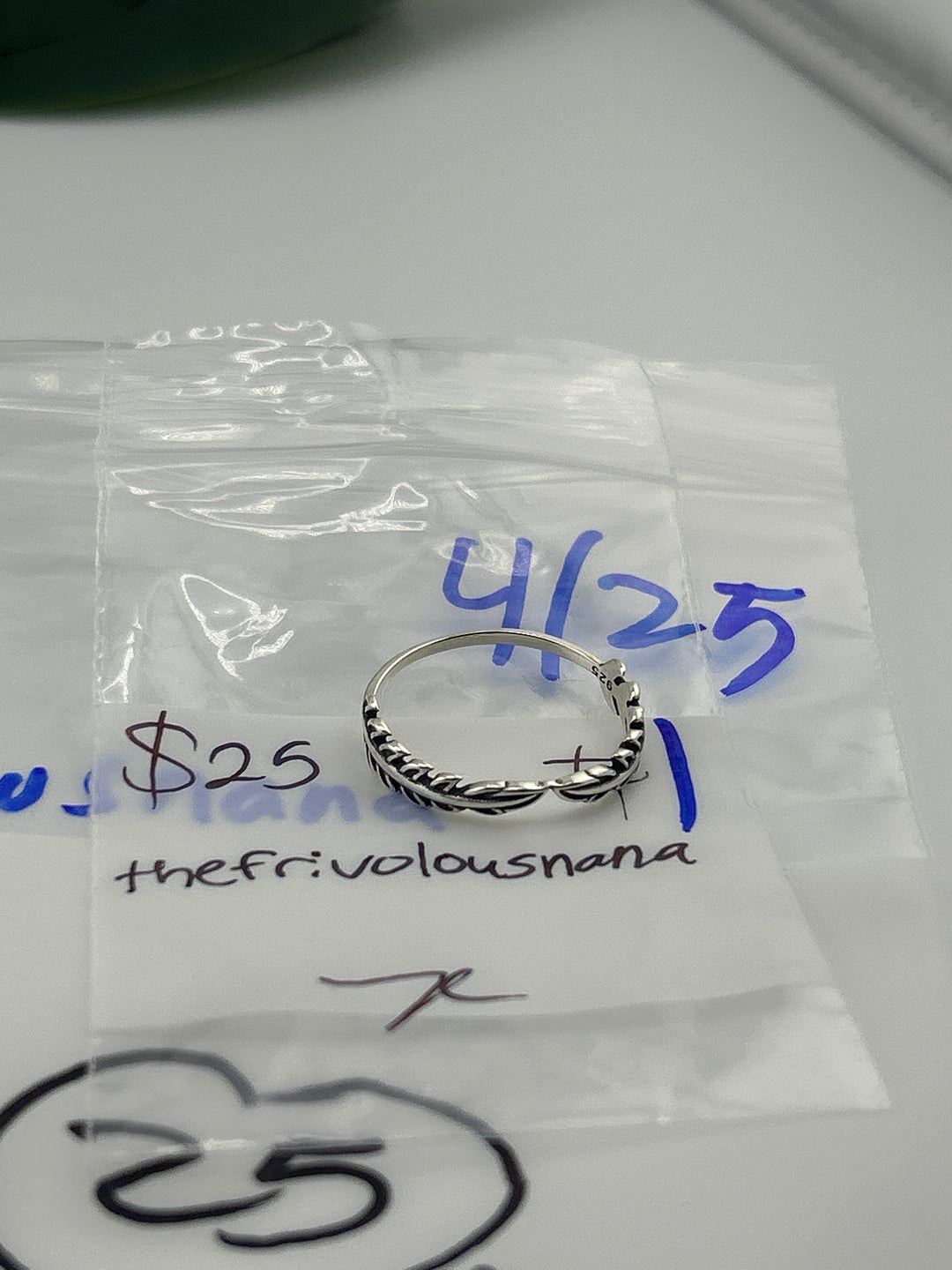 RESERVED FOR: thefrivolousnana - 4/25/2025 tiktok Live Show - 1 Sterling Silver Items