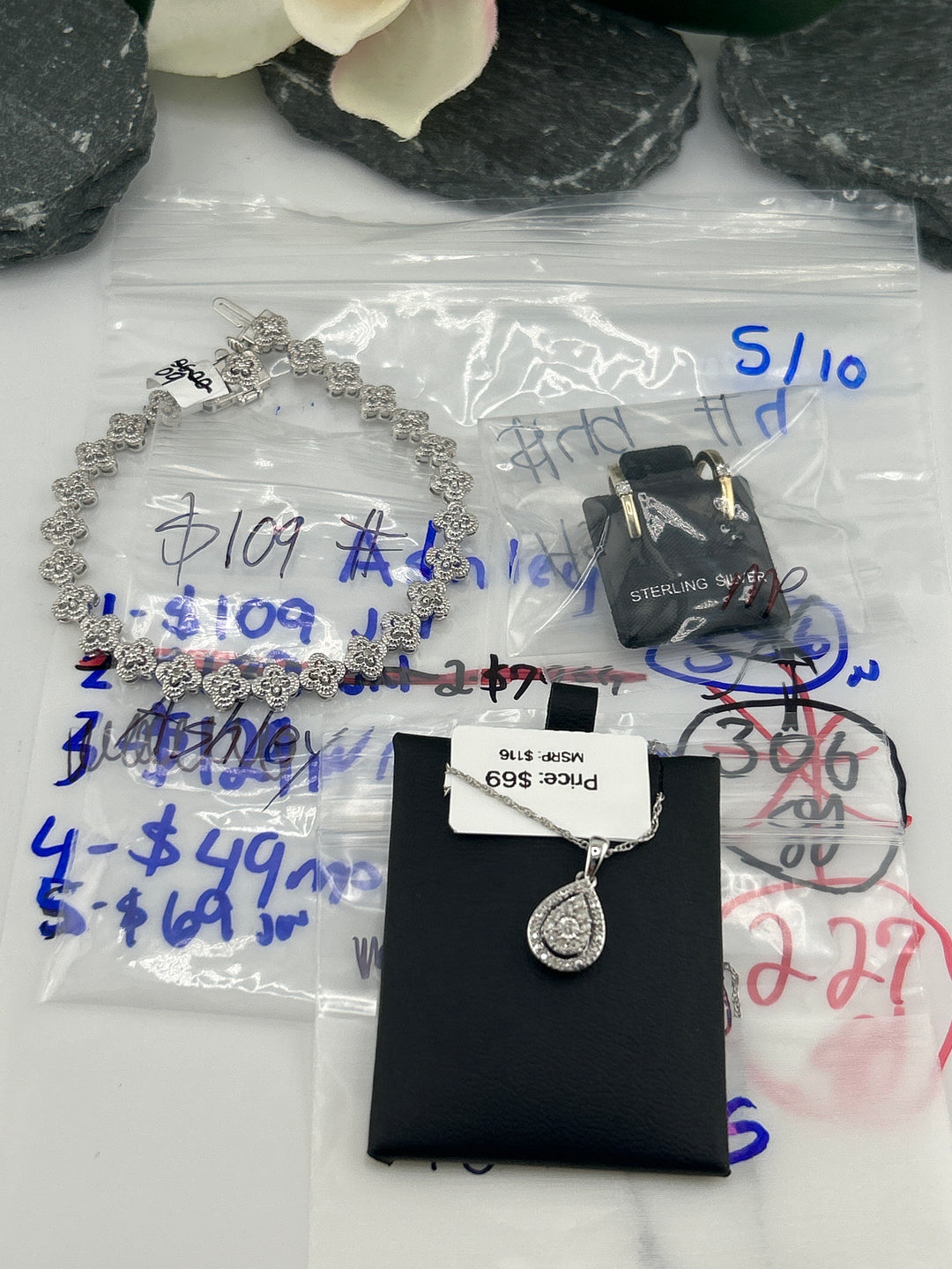 RESERVED FOR: Ashley - 5/10/2025 tiktok Live Show - 3 Sterling Silver Items