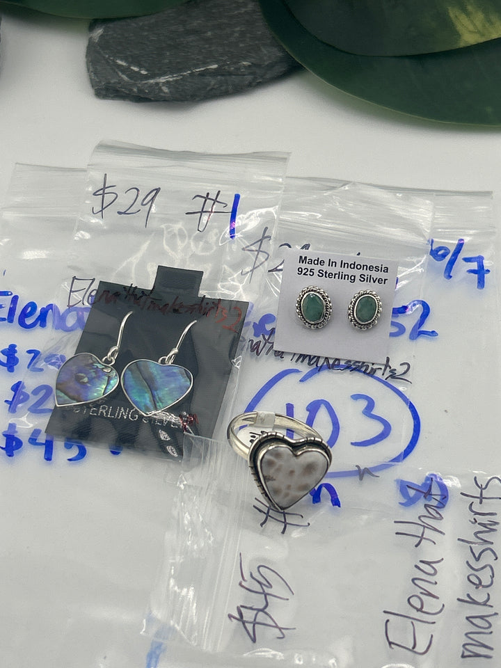 RESERVED FOR: Elenathatmakesshirts2 - 6/7/2025 FL tiktok Live Show - 3 Sterling Silver Items