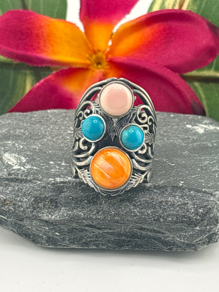 Cluster Shield Ring Size 7.75