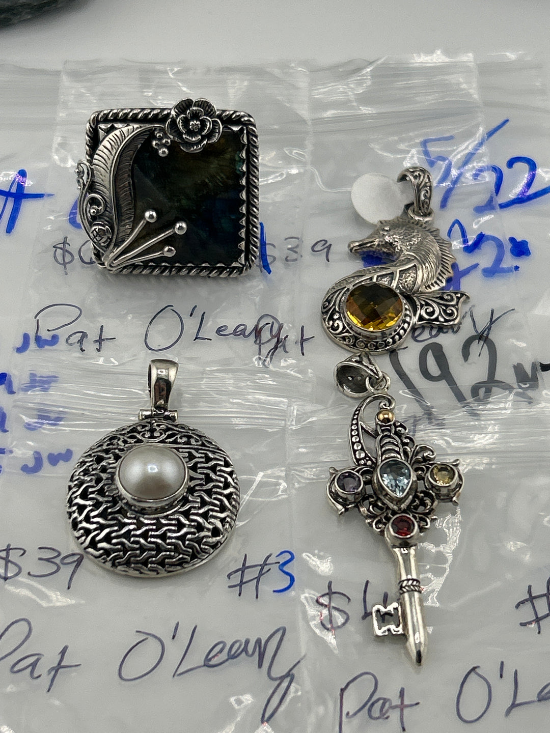 RESERVED FOR:  Pat O'Leary- 5/22/2025 tiktok Live Show - 4 Sterling Silver Items