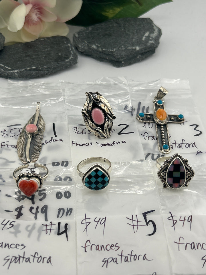 RESERVED FOR: Frances Spatafora 4/4/2025 Friday App show Live Show -  6 Sterling Silver Items