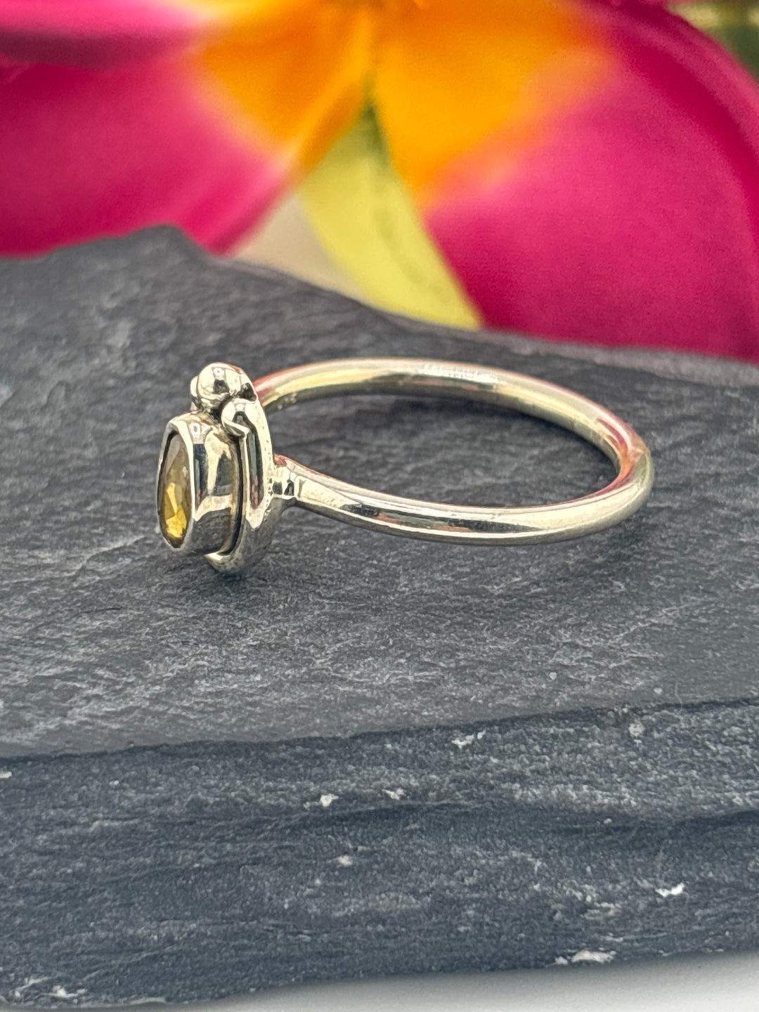 Tourmaline and 925 Sterling Silver Ring Size 8