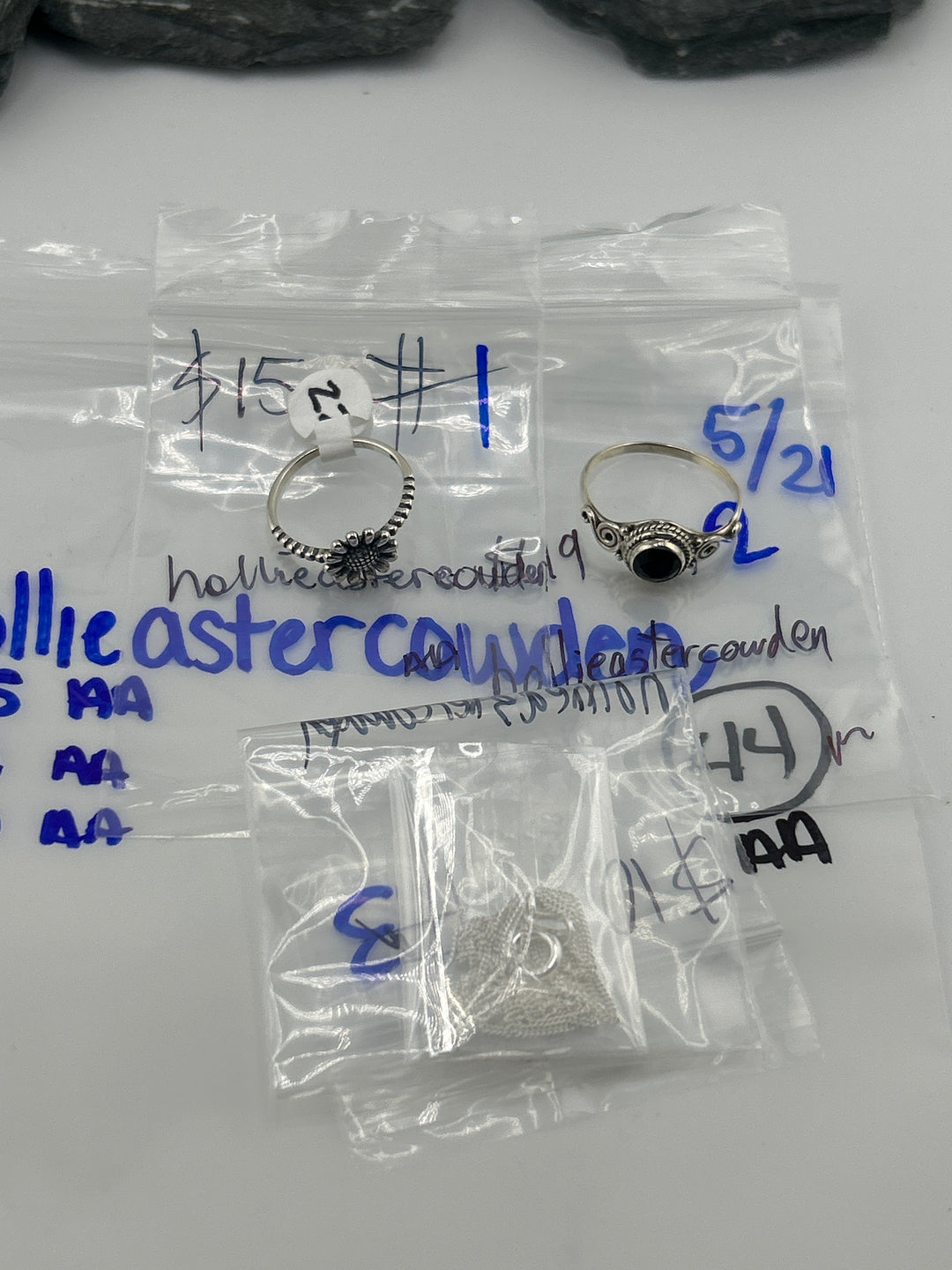 RESERVED FOR: hollieastercowden  - 5/21/2025 tiktok Live Show - 3 Sterling Silver Items