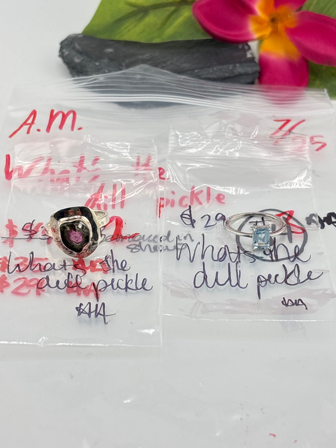 AM SHOW 48HR - RESERVED FOR: Whats the dill pickle - 7/25/2025 FL tiktok Live Show - 2 Sterling Silver Items