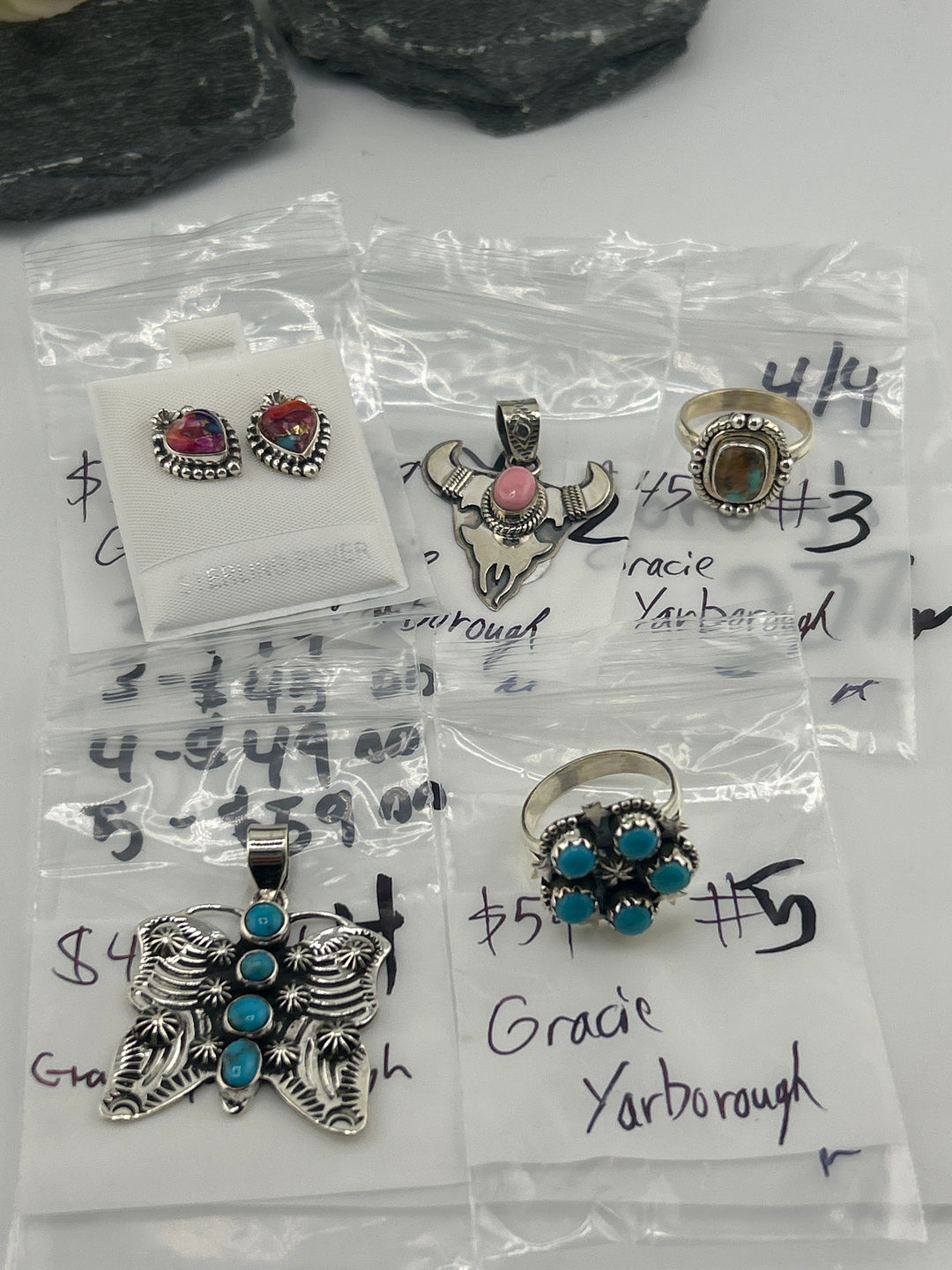 RESERVED FOR: Gracie Yarborough - 4/4/2025 Friday App show Live Show -  5 Sterling Silver Items