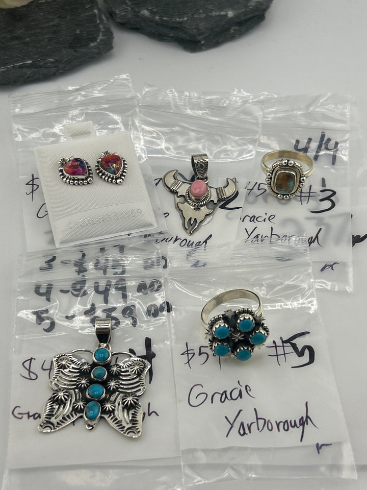 RESERVED FOR: Gracie Yarborough - 4/4/2025 Friday App show Live Show -  5 Sterling Silver Items