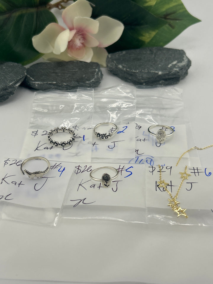 RESERVED FOR: Kat J- 4/10/2025 tiktok Live Show -6 Sterling Silver Items