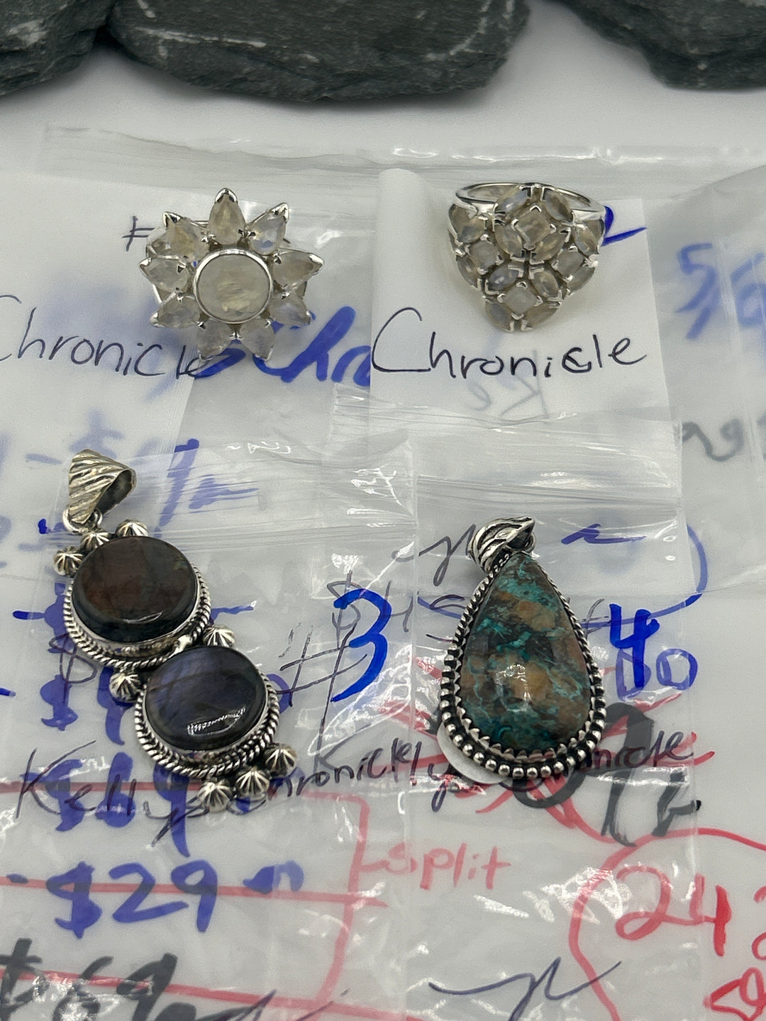 RESERVED FOR: KellysChronicle- Bag 1 - 5/9/2025 tiktok Live Show - 4 Sterling Silver Items
