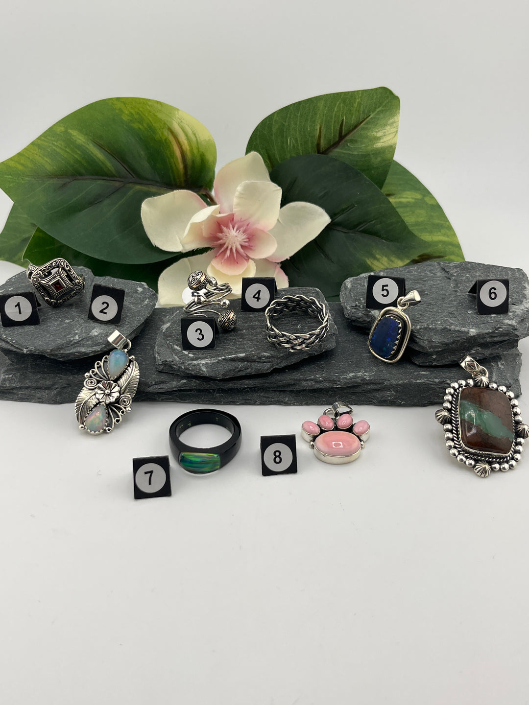 RESERVED FOR: Megan Marguerite L Moody - 1/29/2025 Show - 8 Sterling Silver Items