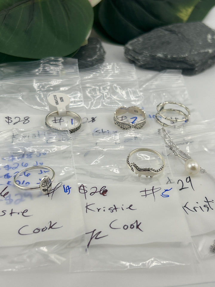 RESERVED FOR: Kristie Cook- 4/10/2025 tiktok Live Show -6 Sterling Silver Items