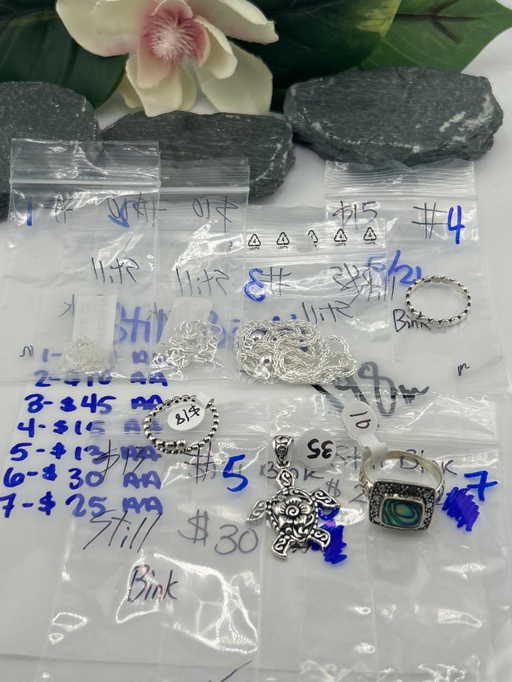 RESERVED FOR: Still Bink - 5/21/2025 tiktok Live Show - 7 Sterling Silver Items