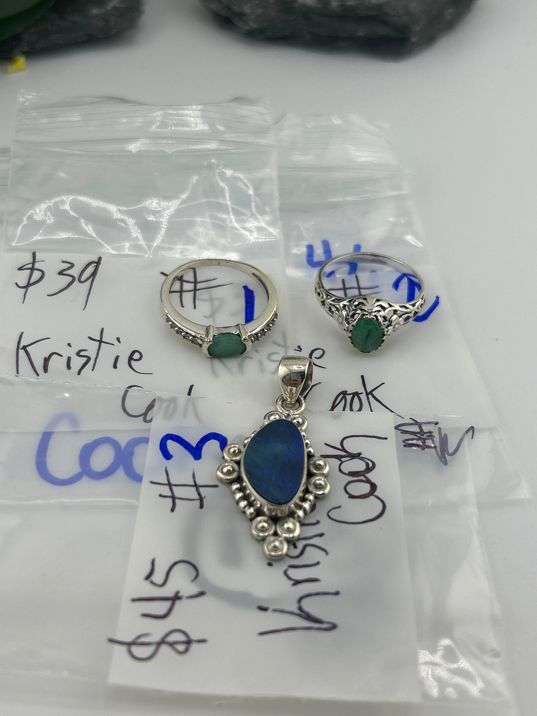 RESERVED FOR: Kristie Cook- 4/12/2025 tiktok Live Show - 3 Sterling Silver Items
