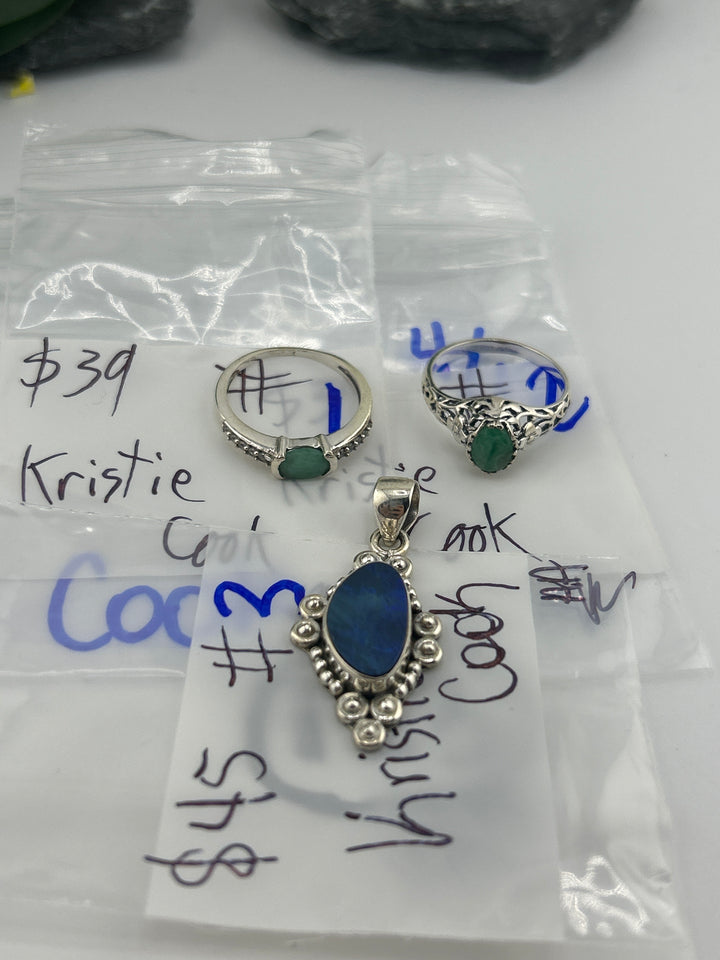 RESERVED FOR: Kristie Cook- 4/12/2025 tiktok Live Show - 3 Sterling Silver Items