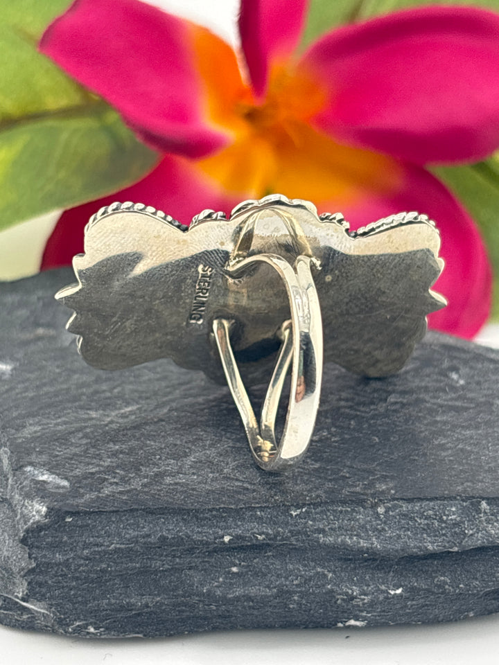 Turquoise and 925 Sterling Silver Ring Size 8.25