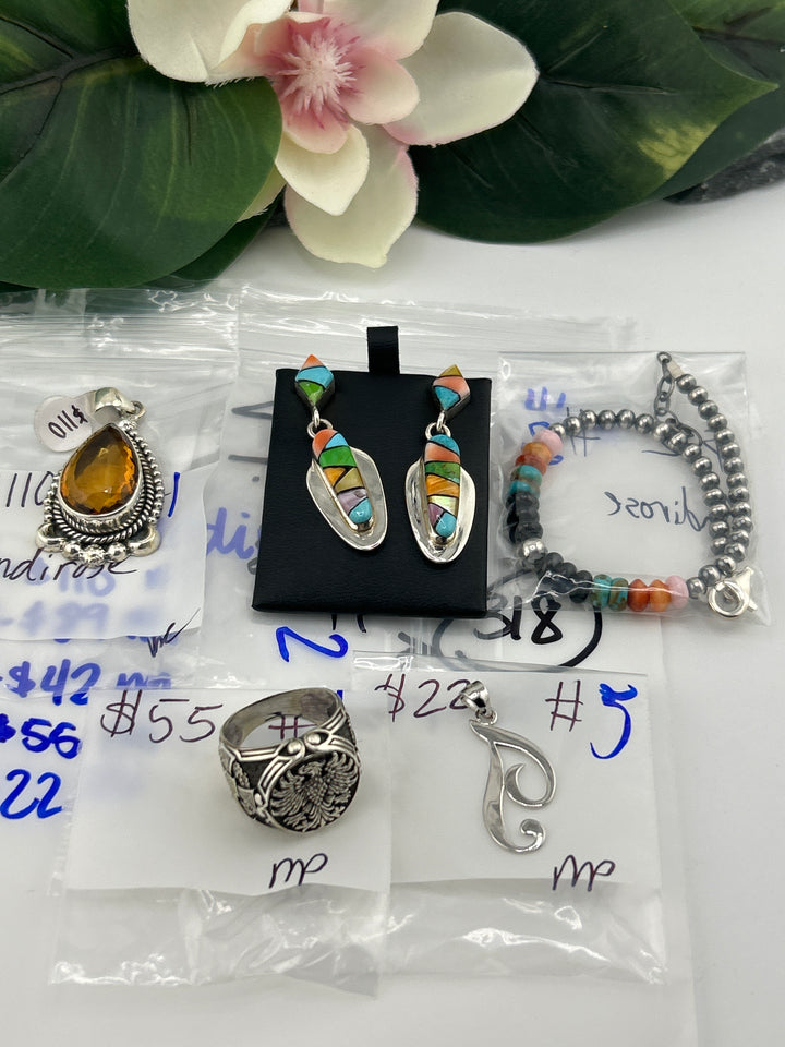 RESERVED FOR: Andirose - 4/23/2025 tiktok Live Show - 5 Sterling Silver Items