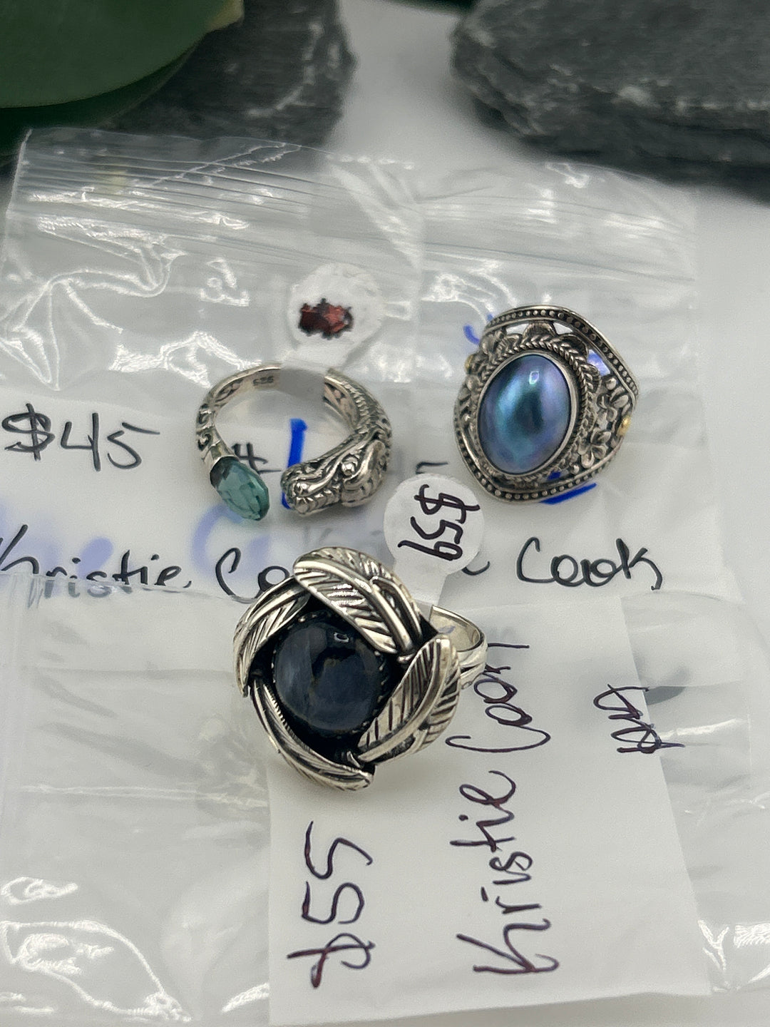 RESERVED FOR: Kristie Cook -4/7/2025 tiktok A.M Live Show - 3 Sterling Silver Items