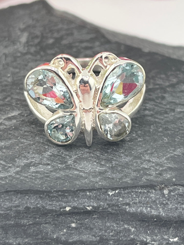 Butterfly Topaz and 925 Sterling Silver Ring