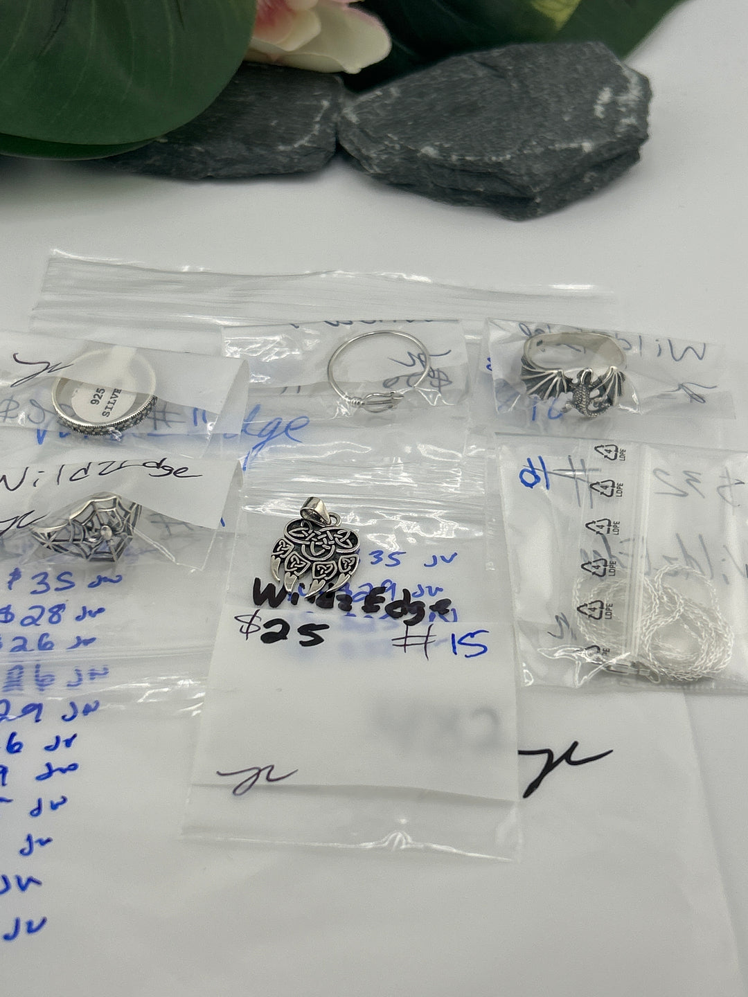 RESERVED FOR: WildzEdge - 4/10/2025 tiktok Live Show - 16 Sterling Silver Items