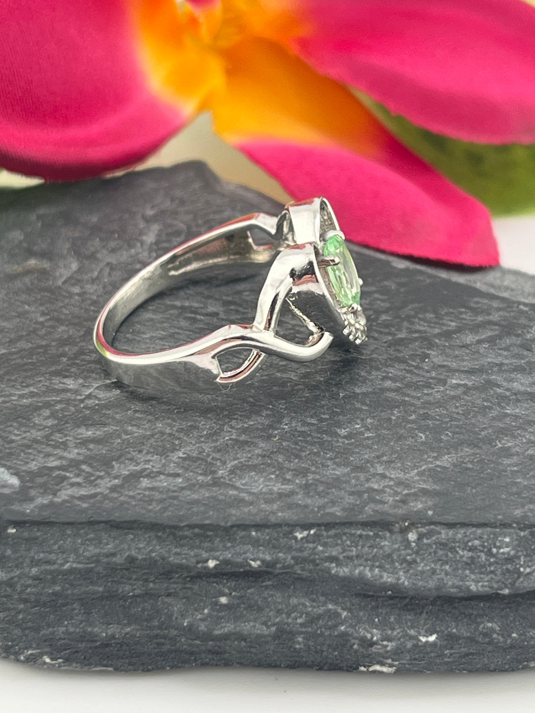 Peridot and 925 Sterling Silver Ring