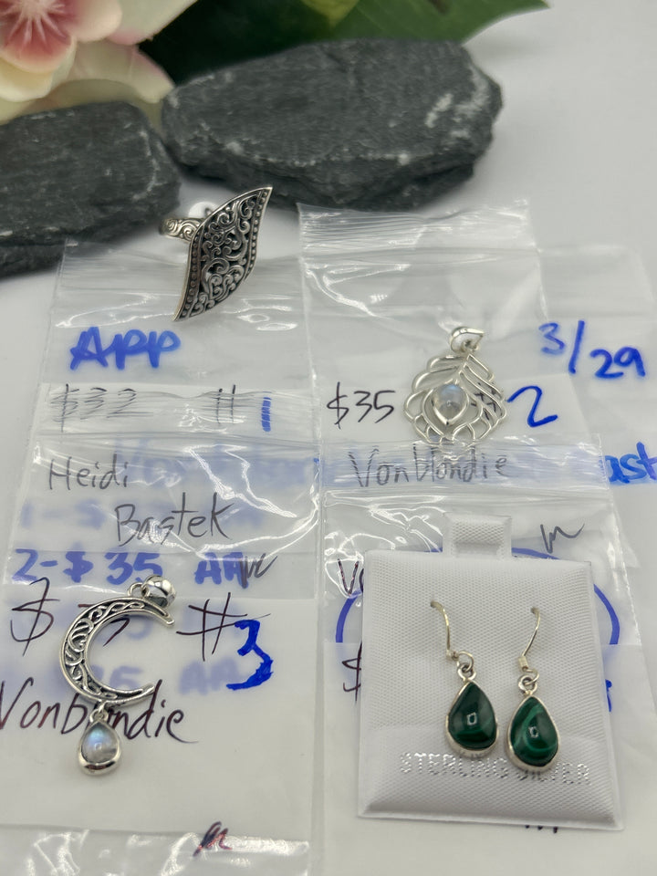 RESERVED FOR: Vonblondie - 3/29/2025 The Collective Boutique App Live Show - 4 Sterling Silver Items