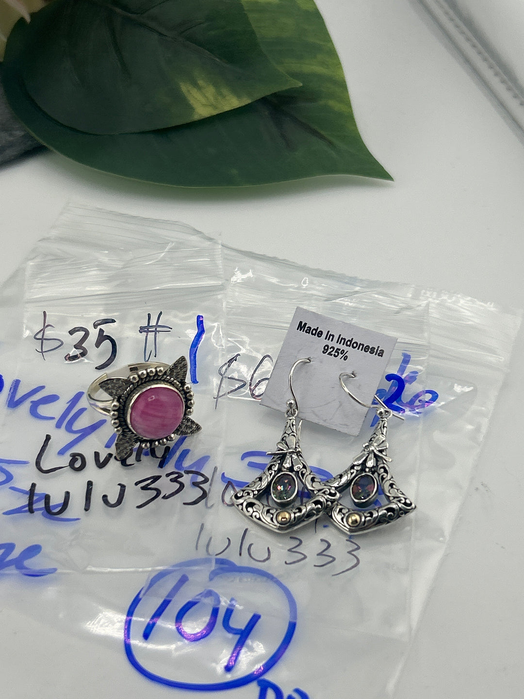 RESERVED FOR: lovelylulu333 - 6/6/2025 tiktok Reservation Live Show - 2 Sterling Silver Items
