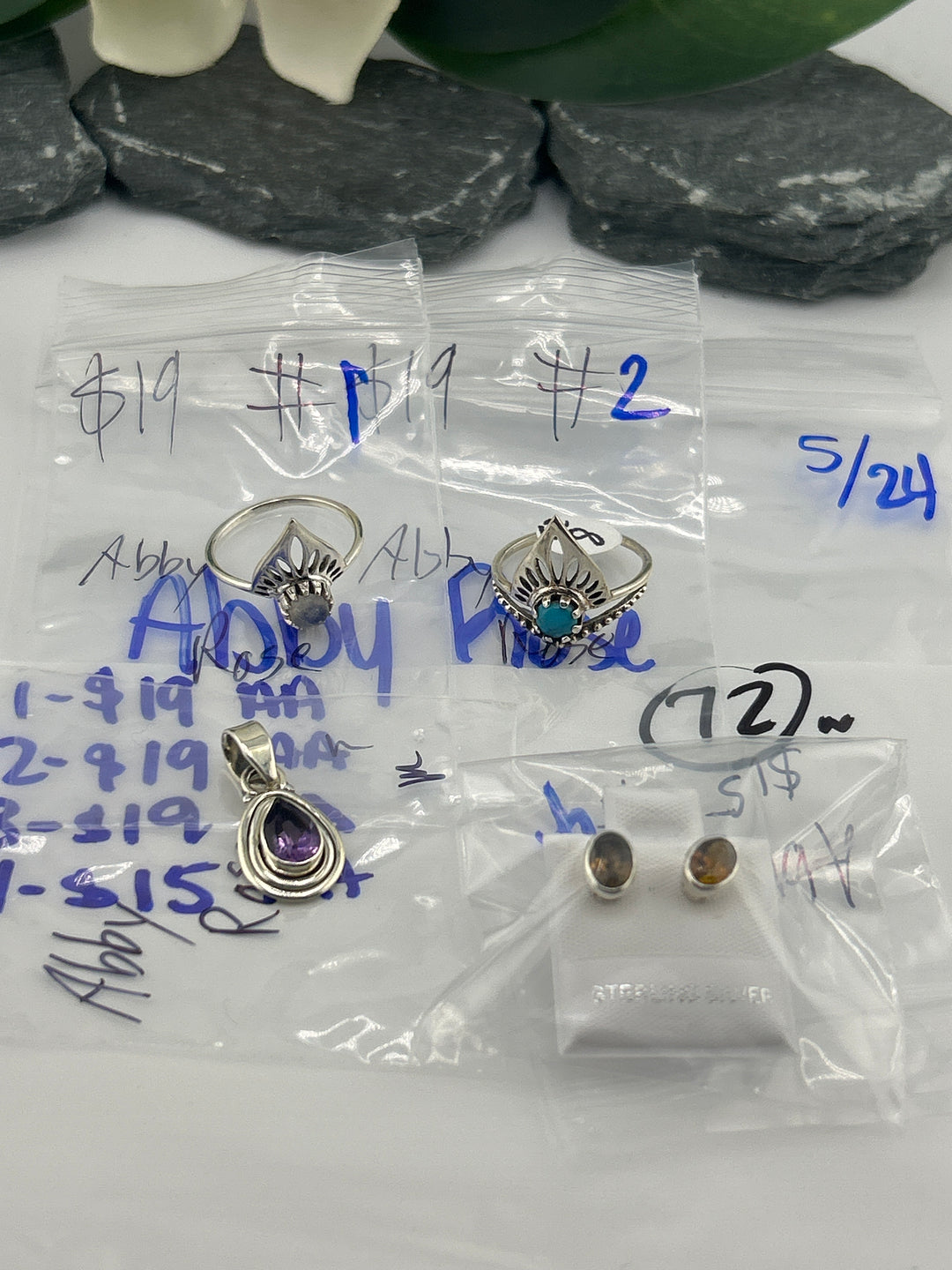 RESERVED FOR: Abby Rose - 5/24/2025 tiktok Live Show -  4 Sterling Silver Items