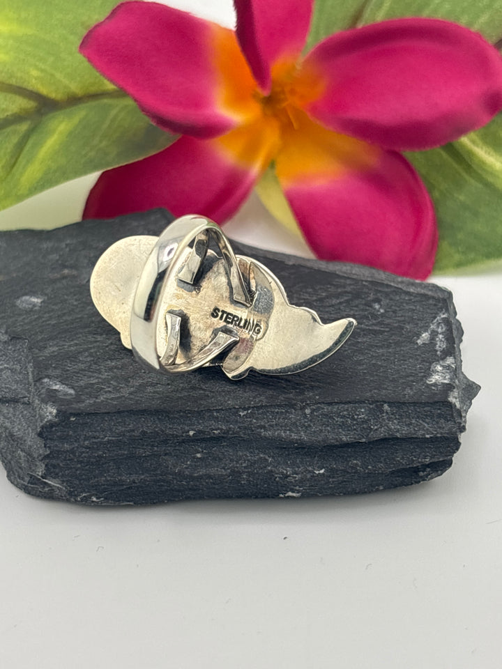 Turquoise and 925 Sterling Silver Ring Size 7.25