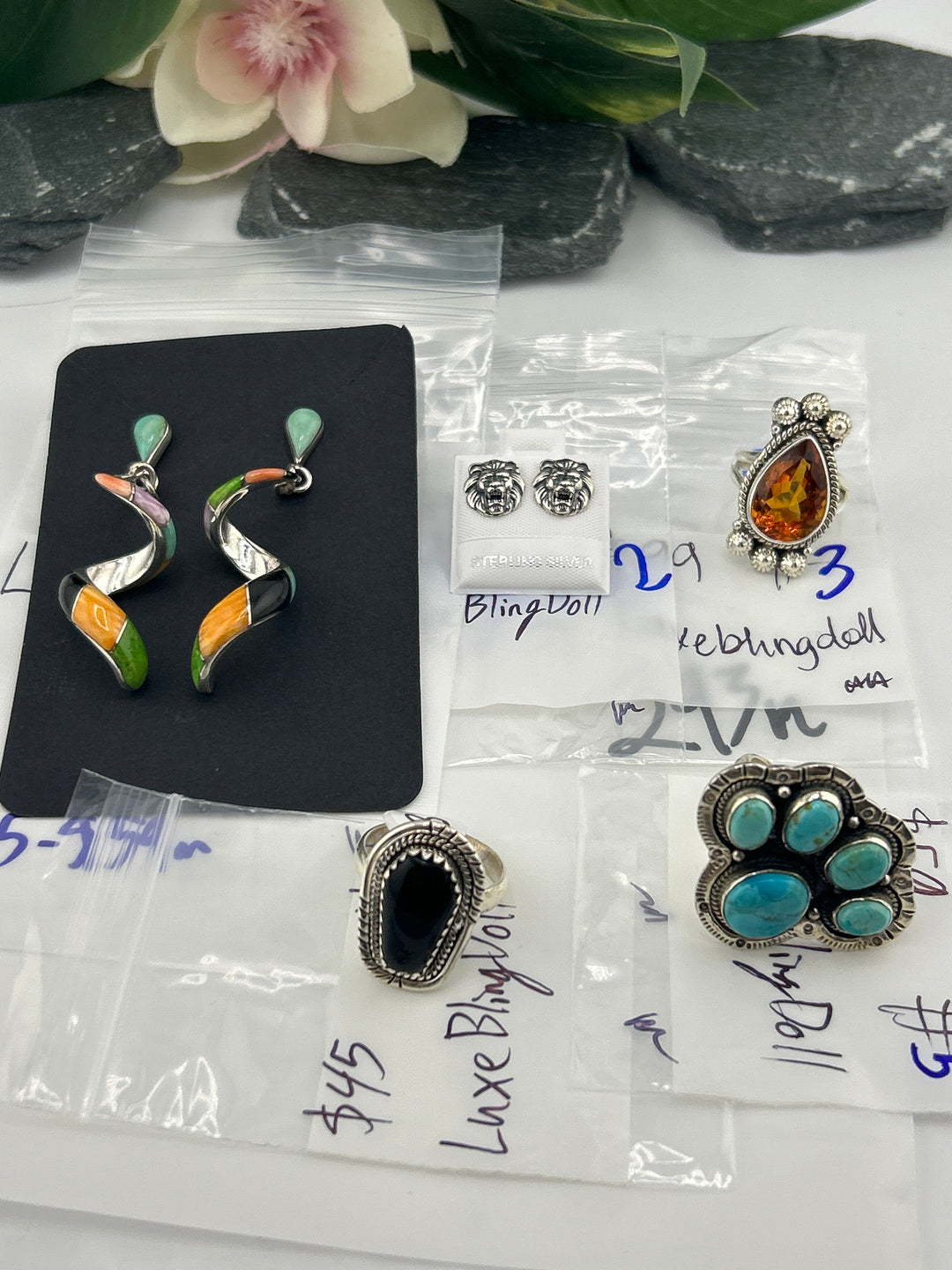 RESERVED FOR: LuxeBlingDoll - 5/7/2025 tiktok Live Show - 5 Sterling Silver Items