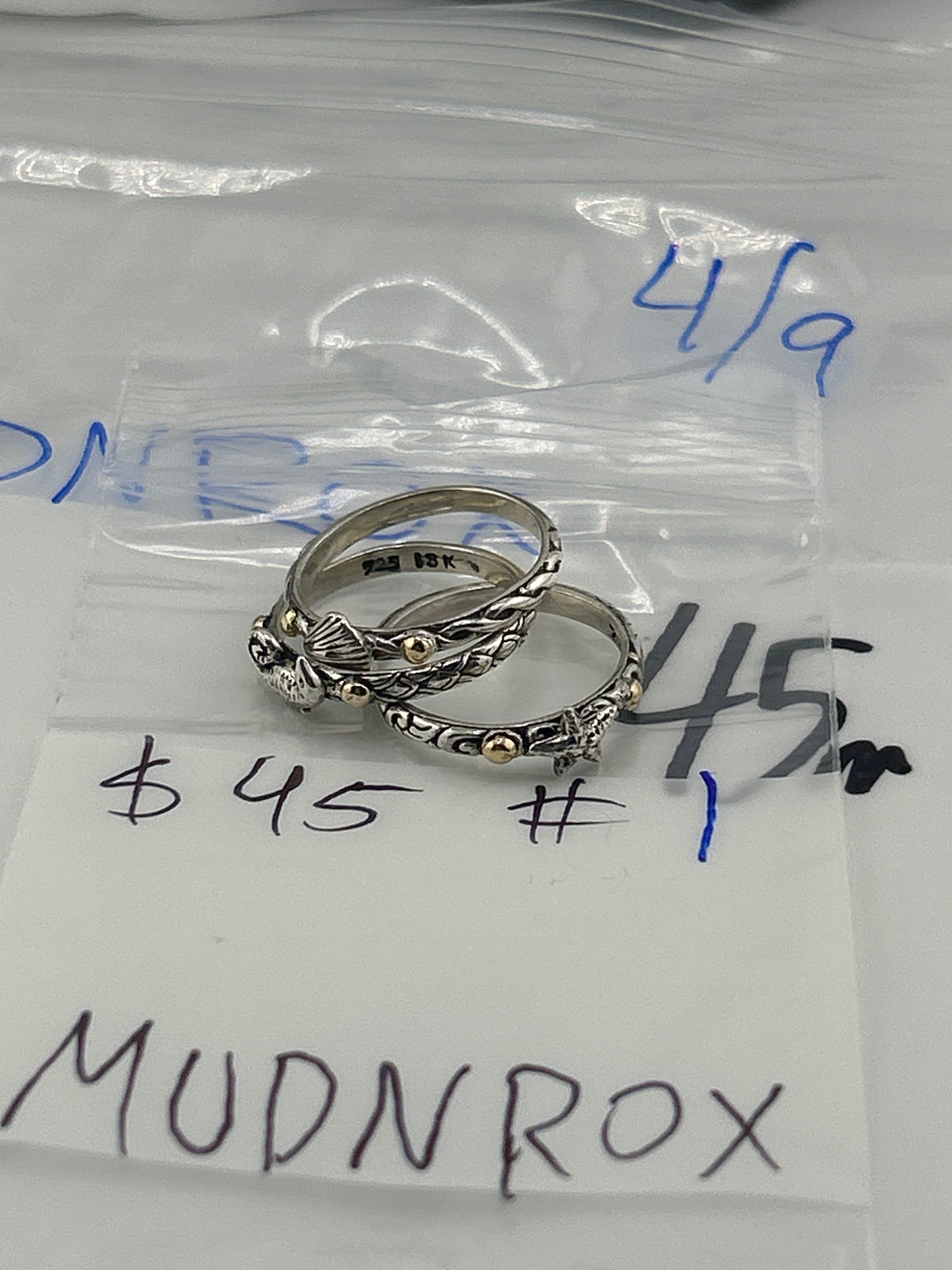 RESERVED FOR: MUDNROX  - 4/9/2025 tiktok Live Show - 1 Sterling Silver Items