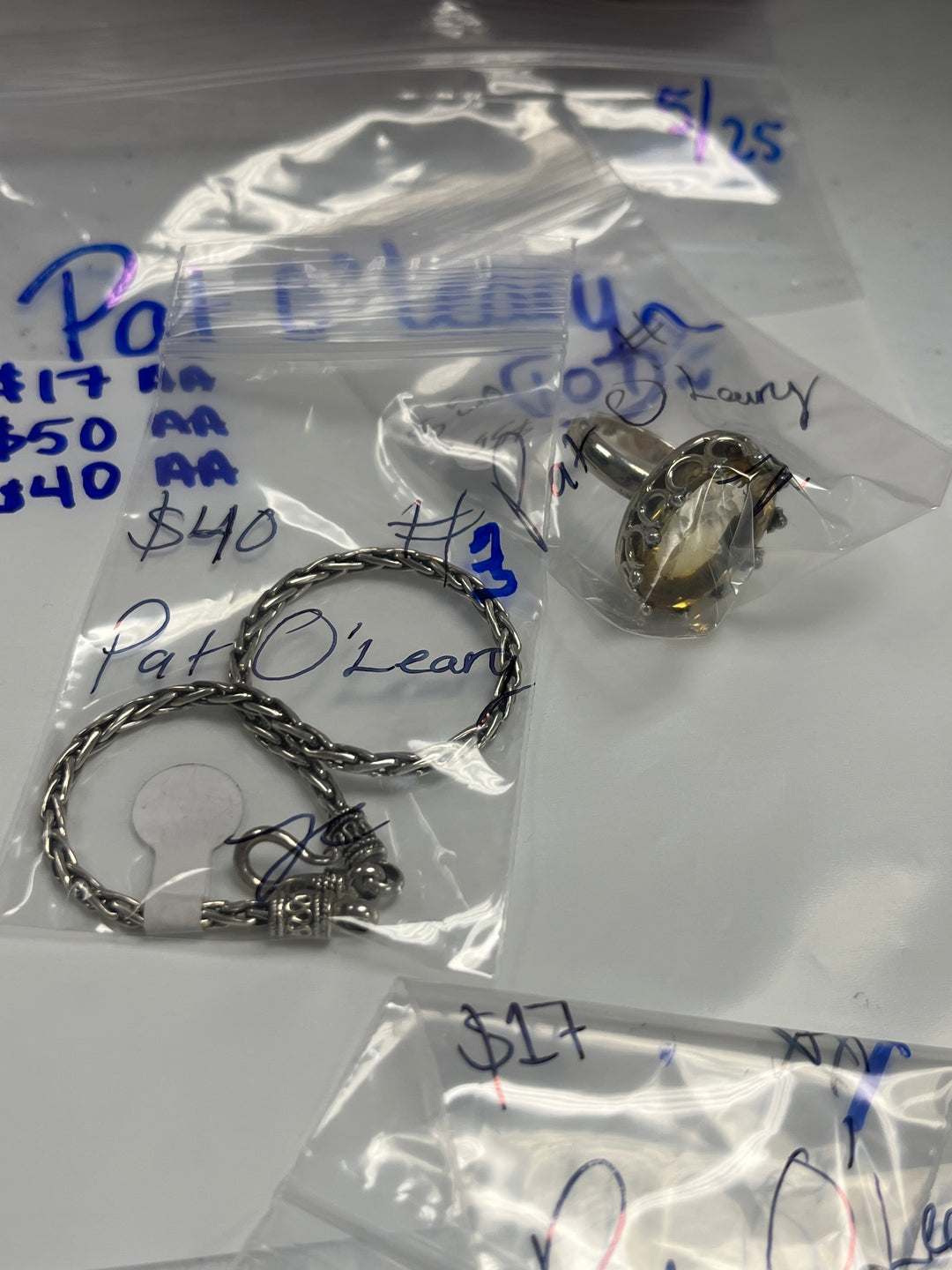 RESERVED FOR: Pat O'Leary- 5/25/2025 tiktok Live Show -3  Sterling Silver Items