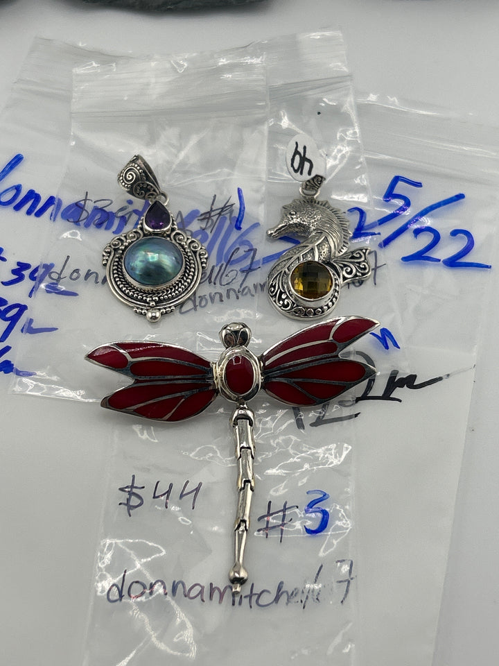 RESERVED FOR: donnamitchell67 - 5/22/2025 tiktok Live Show - 3 Sterling Silver Items