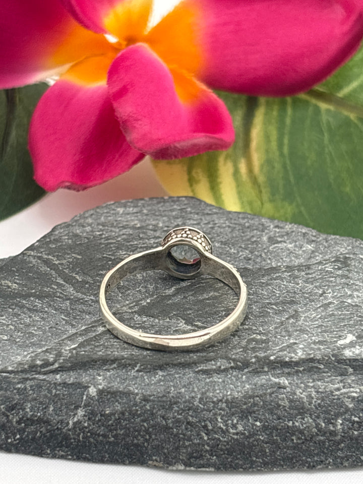 Aquamarine and 925 Sterling Silver Ring Size 9