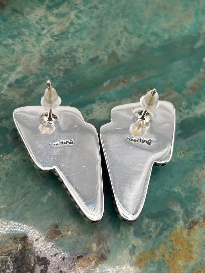 Regie 925 Sterling Silver Multi-stone Lightening Bolt Earrings