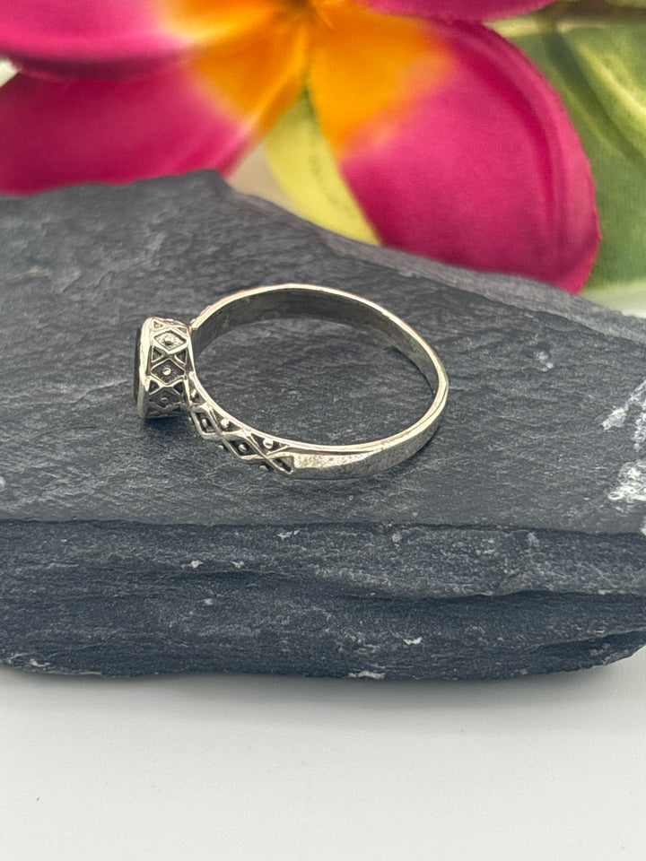 Tourmaline and 925 Sterling Silver Ring Size 9