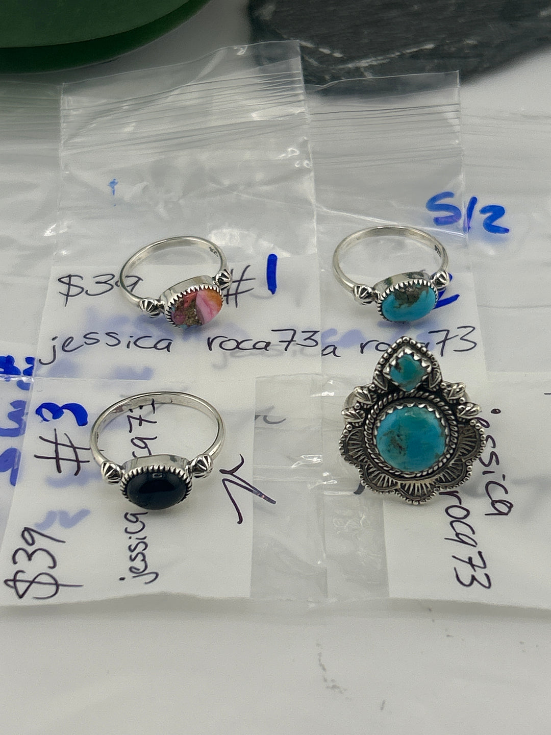 RESERVED FOR:  jessica roca73- 5/2/2025 tiktok Live Show -  Sterling Silver Items