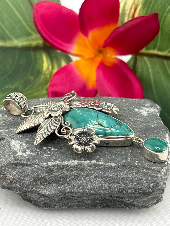 Statement Bali Hubei Turquoise Pendant