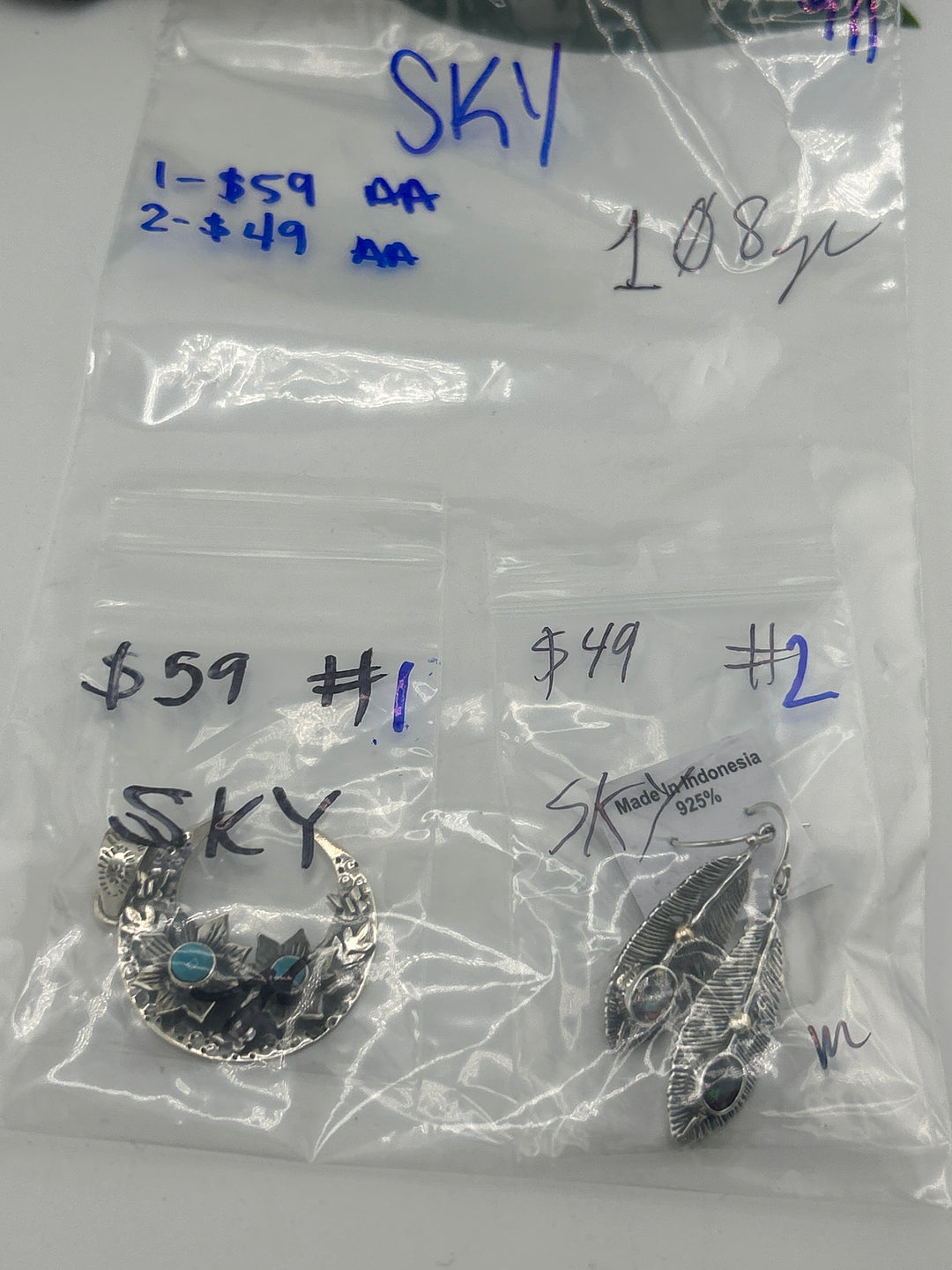 RESERVED FOR: SKY - 6/11/2025 tiktok Reservation Live Show - 2 Sterling Silver Items