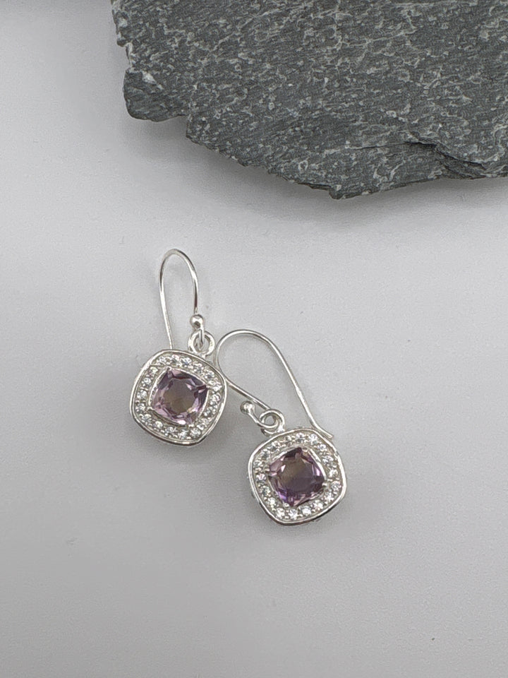 Gemstone w/Cubic Zirconia Earrings
