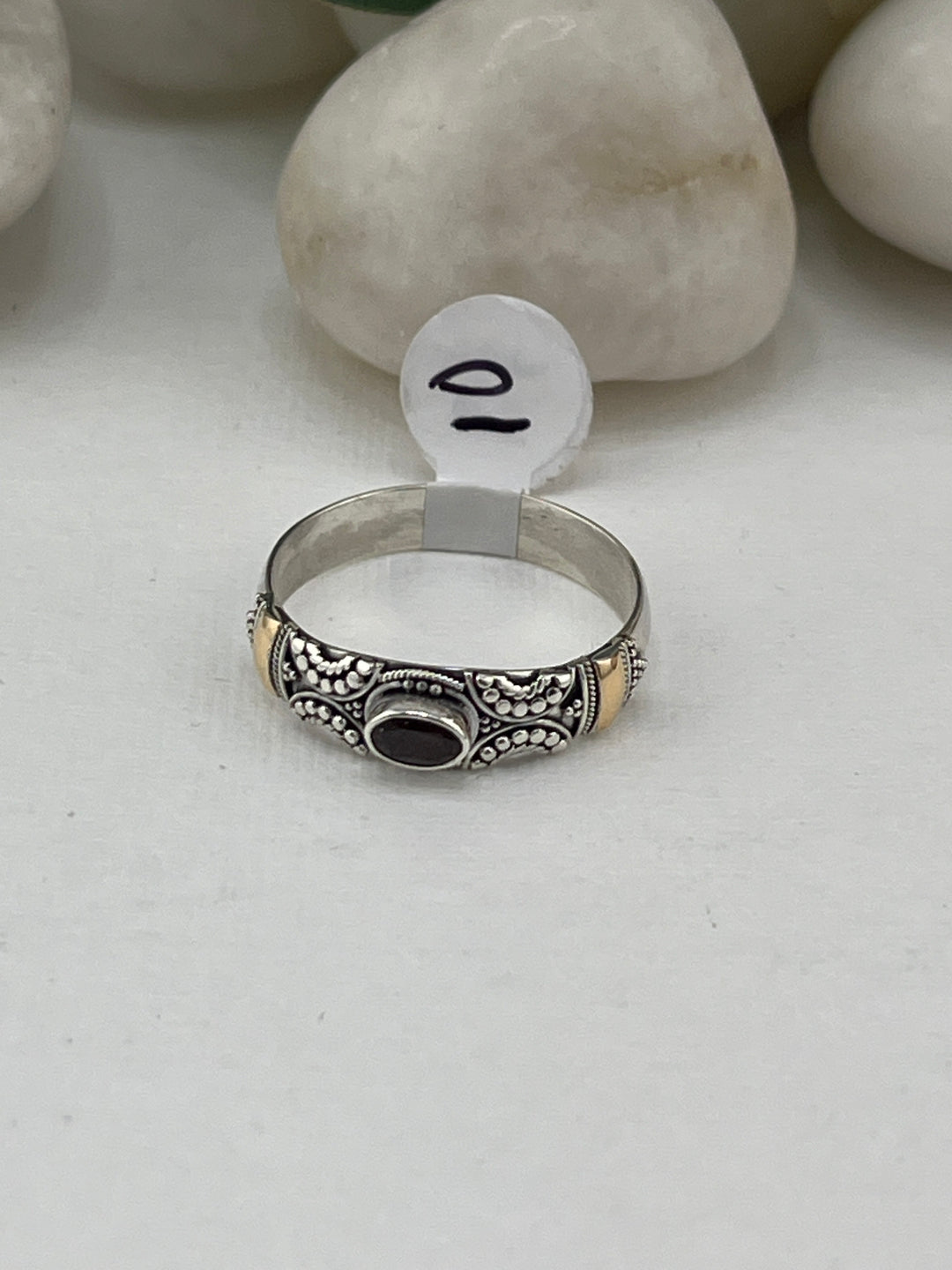 Bali Garnet Band Ring