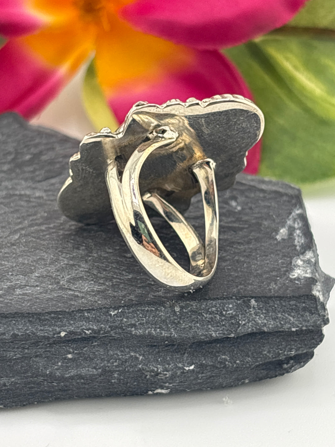 Turquoise and 925 Sterling Silver Ring Size 6