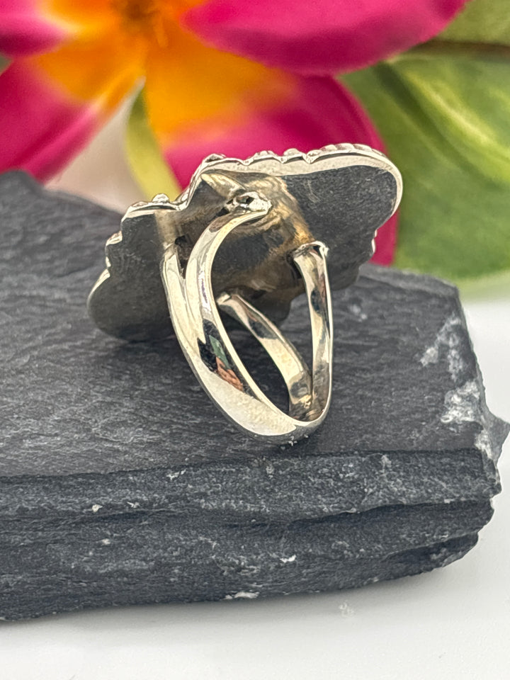 Turquoise and 925 Sterling Silver Ring Size 6